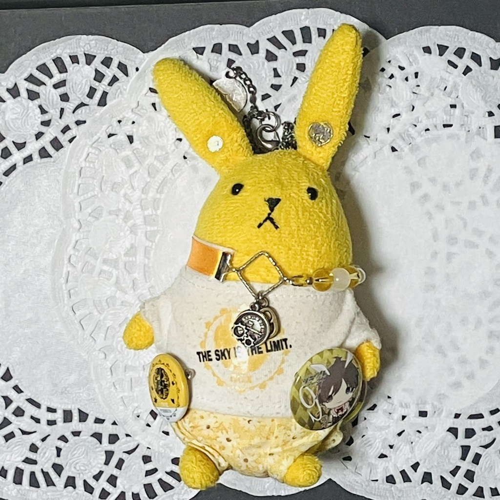 ツキウサ用リボンビーズ首輪