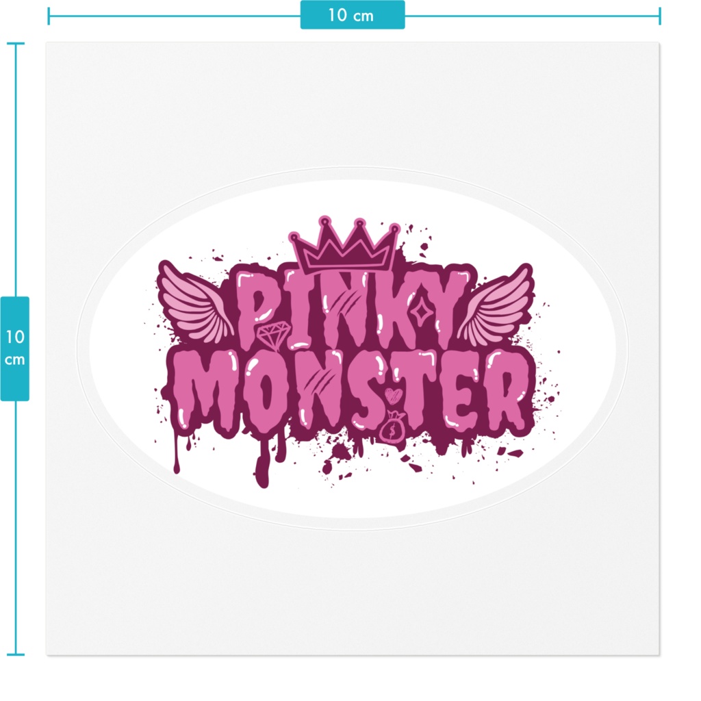 PinkyMonsterロゴステッカー
