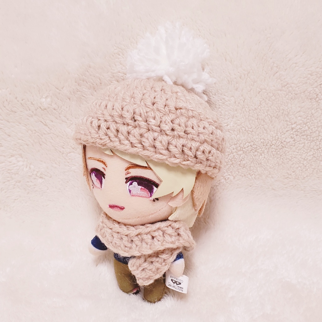 【受注生産】 ぬいぐるみ用 ニット帽・マフラー セット
