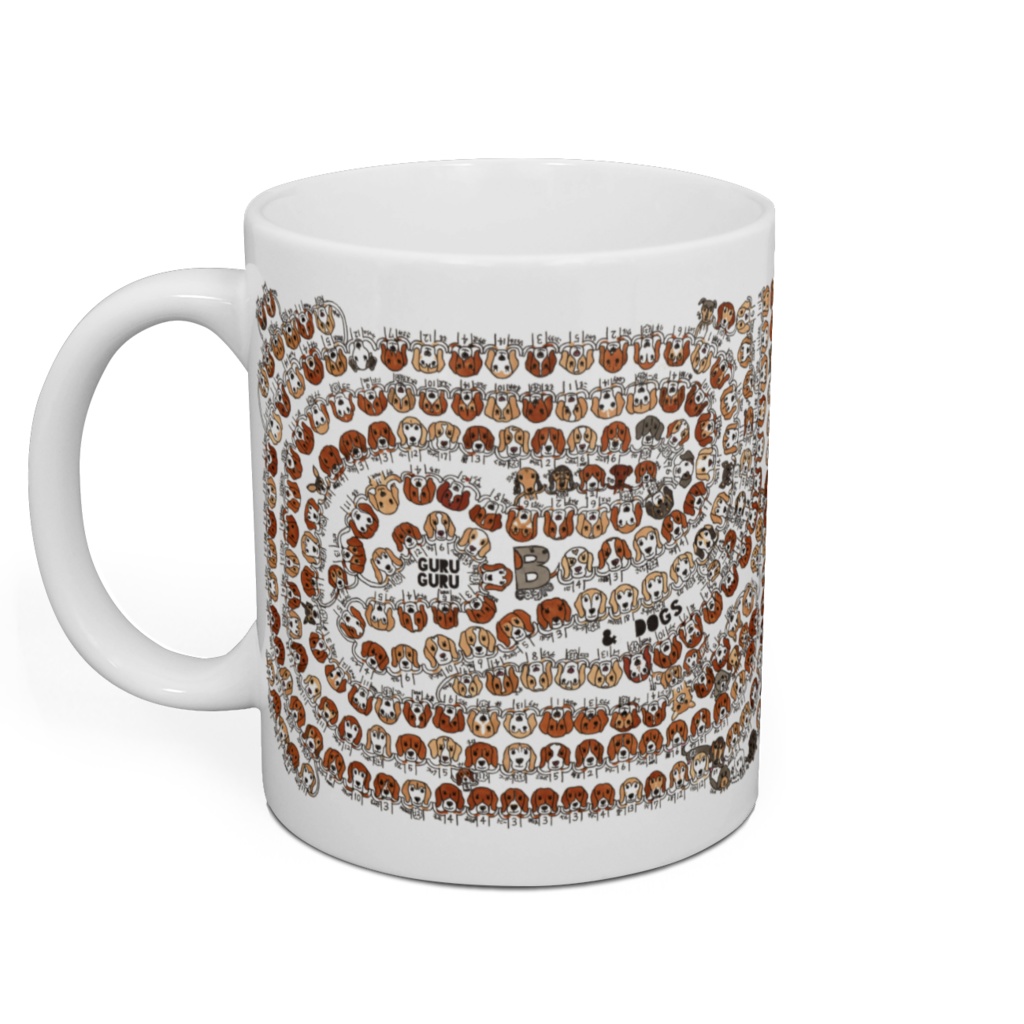 yoko2 GURUGURU BEAGLES&DOGS マグカップ