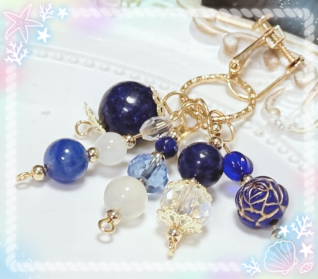 【原神】フリーナイメージイヤリング(ピアス)