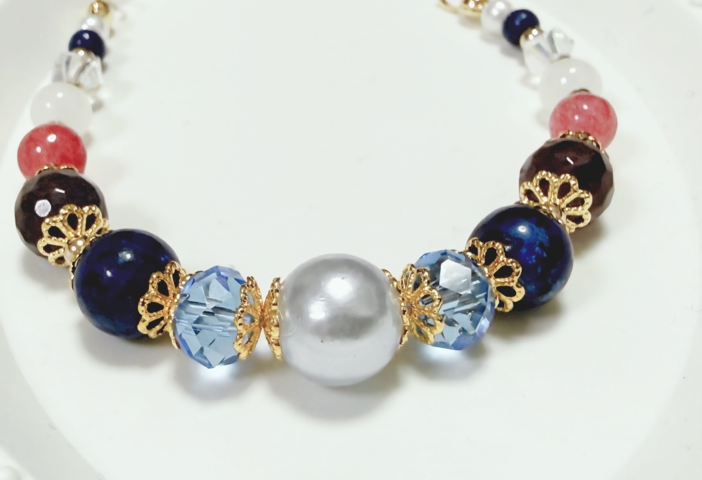 【原神】コロンビーナ(少女)イメージ天然石ブレスレット