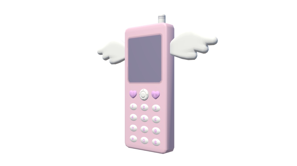 【VRChat向け】平成ポップなガラケー|3Dモデル