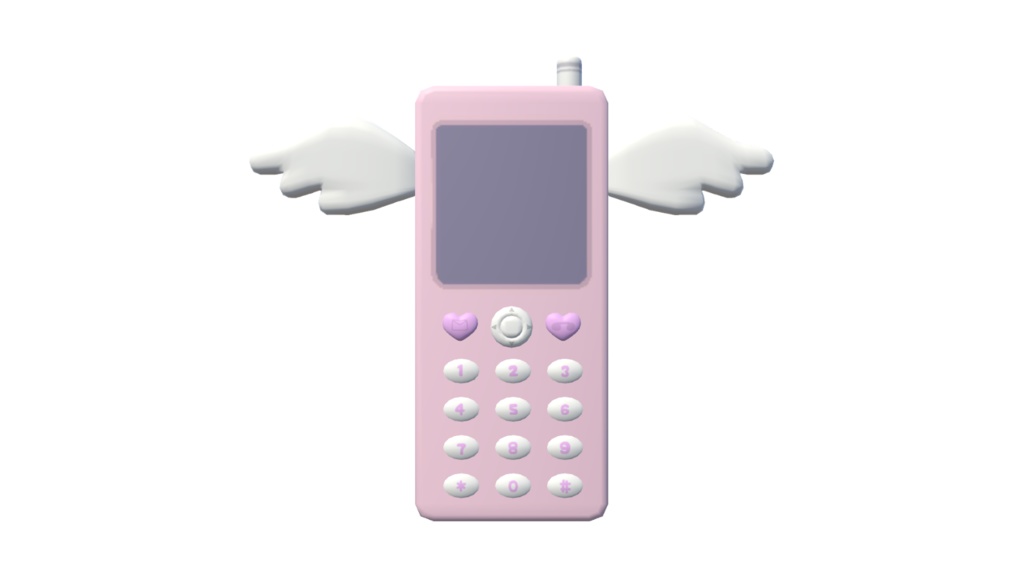 【VRChat向け】平成ポップなガラケー｜3Dモデル