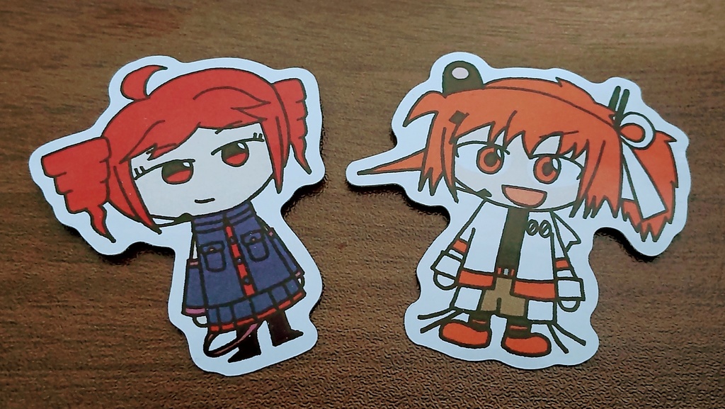 足立レイ＆重音テト　ミニステッカー