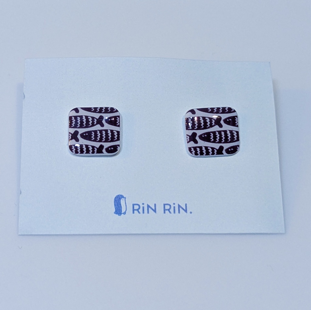 お魚ピアス(青)