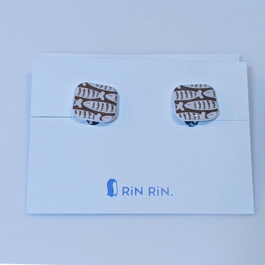 お魚イヤリング(緑)パターン2