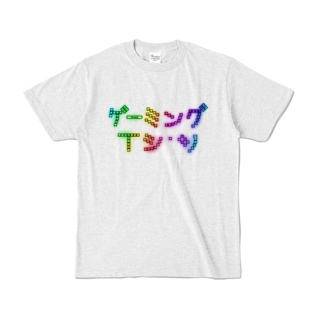 キーゲーミングTシャツ（文字黒・発光風）