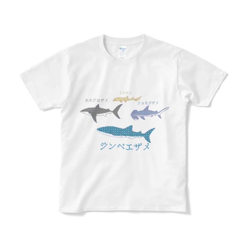 ドットサメ紹介Tシャツ