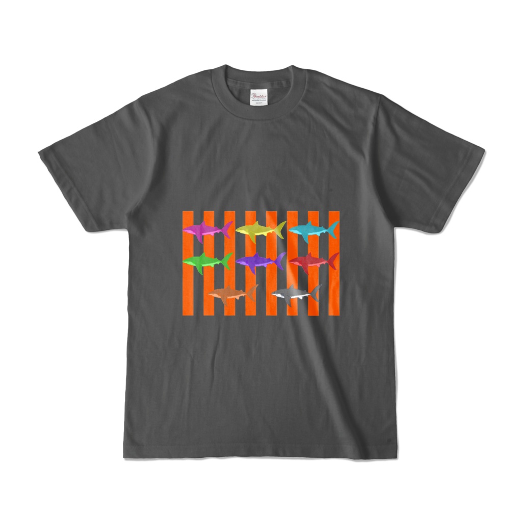 (チャコールT)シマシマホホジロネオンカラー🦈⚡