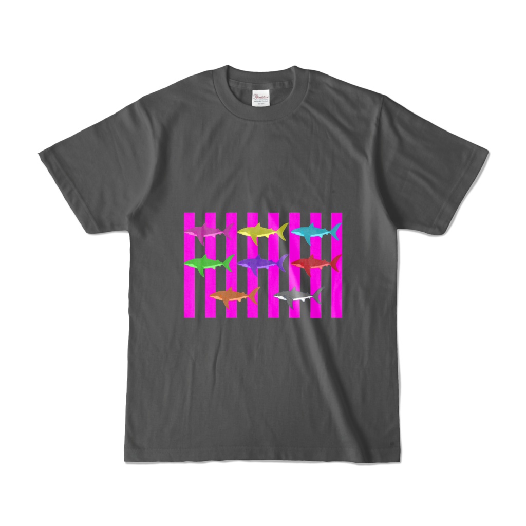 (チャコールT)シマシマホホジロネオンカラー🦈⚡