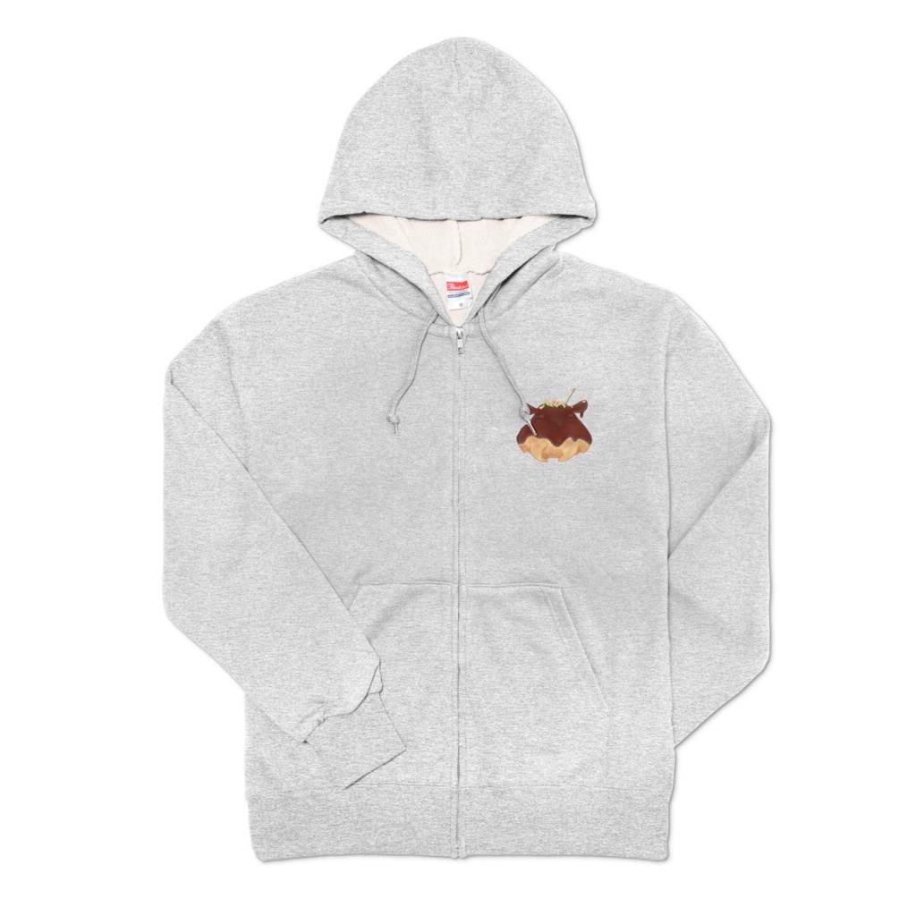 (3色)メンダコ焼き ジップパーカー🐙文字有り・文字無し