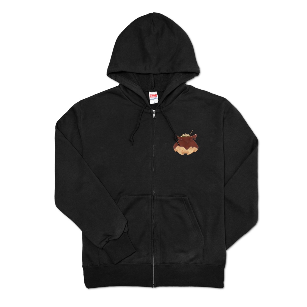 (3色)メンダコ焼き ジップパーカー🐙文字有り・文字無し