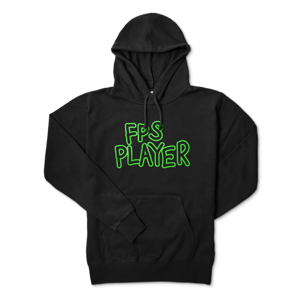 (6色)FPS PLAYER 黒パーカー