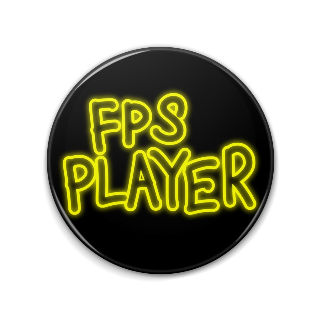 (8色)FPS PLAYER ゲーミング缶バッジ