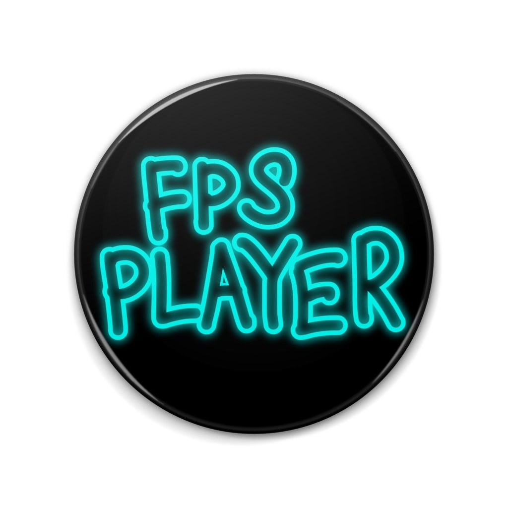 (8色)FPS PLAYER ゲーミング缶バッジ