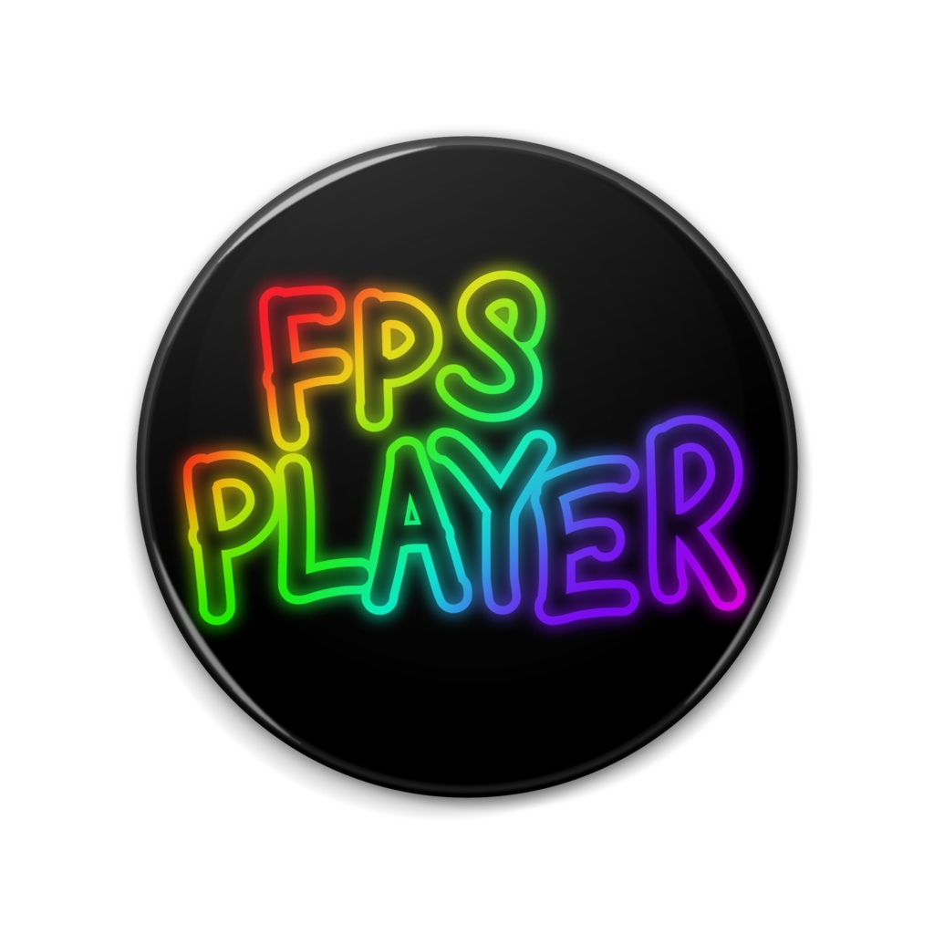 (8色)FPS PLAYER ゲーミング缶バッジ
