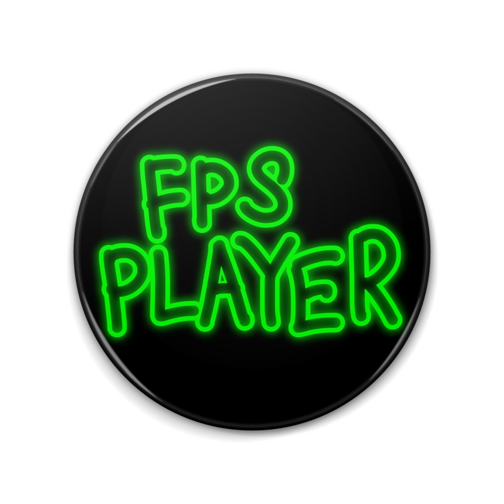 (8色)FPS PLAYER ゲーミング缶バッジ