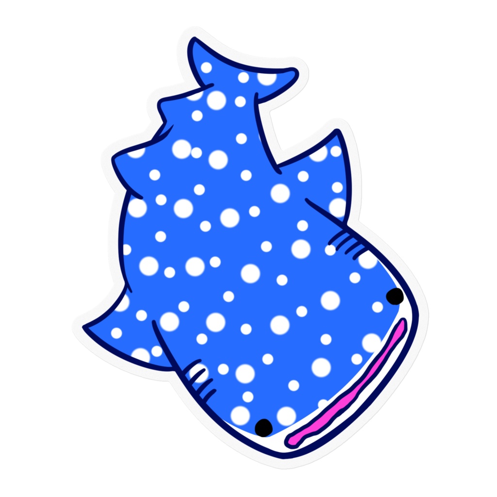 ジンベエザメステッカー(4色・100 x 100 (mm))