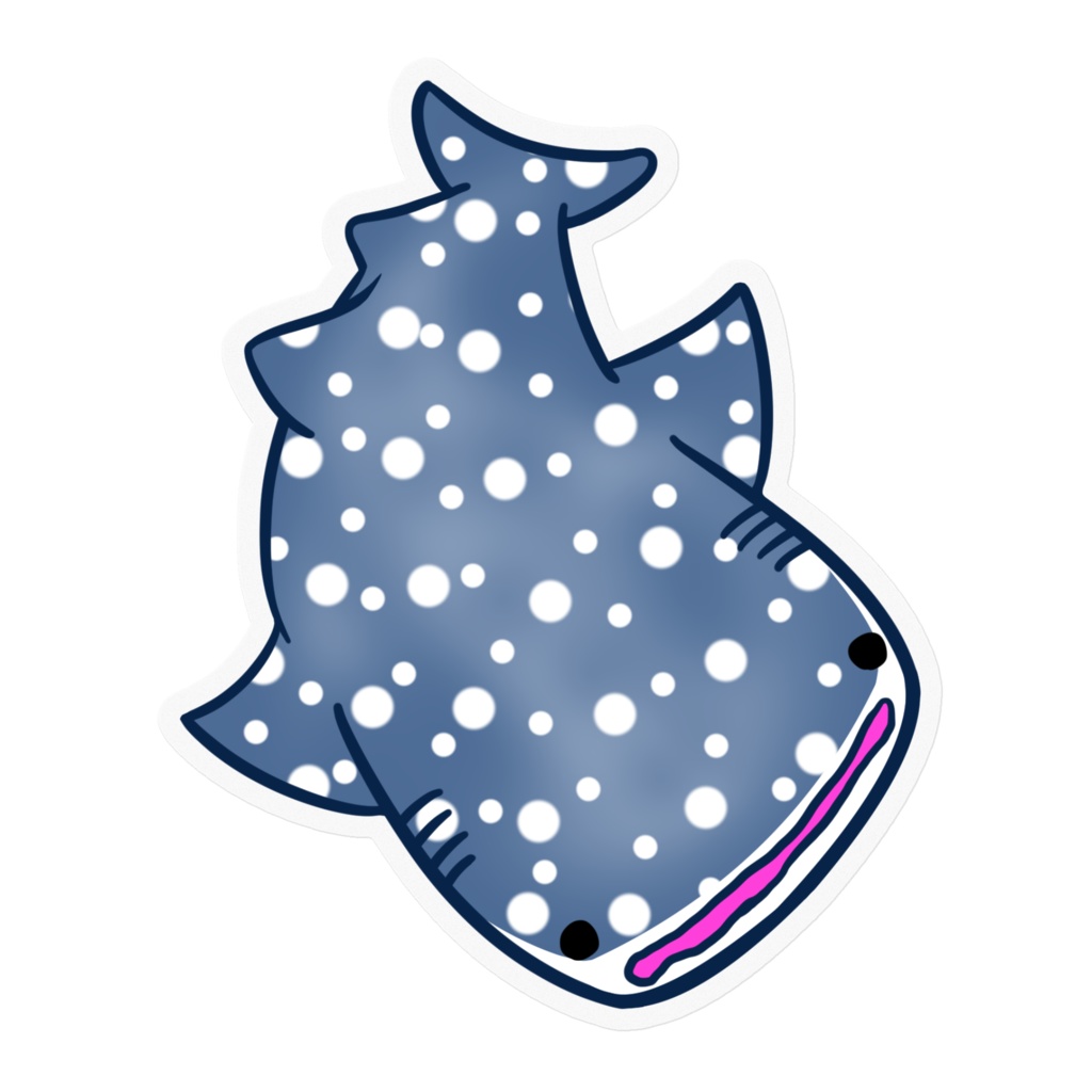 ジンベエザメステッカー(4色・100 x 100 (mm))