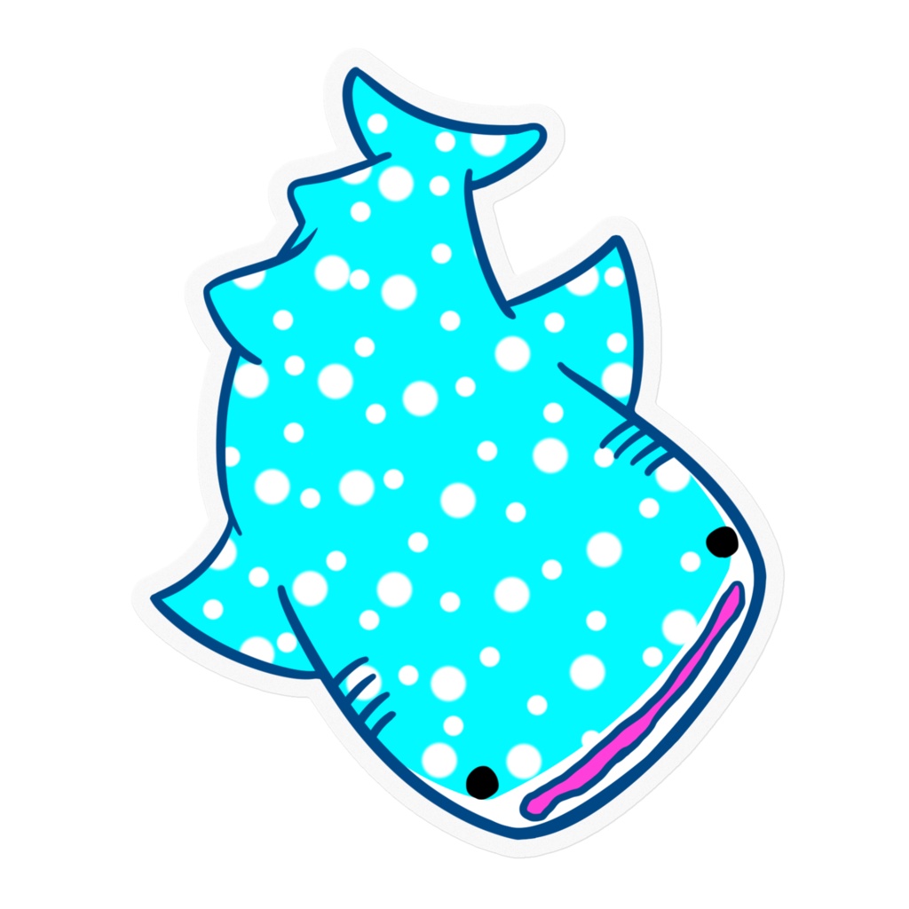 ジンベエザメステッカー(4色・100 x 100 (mm))