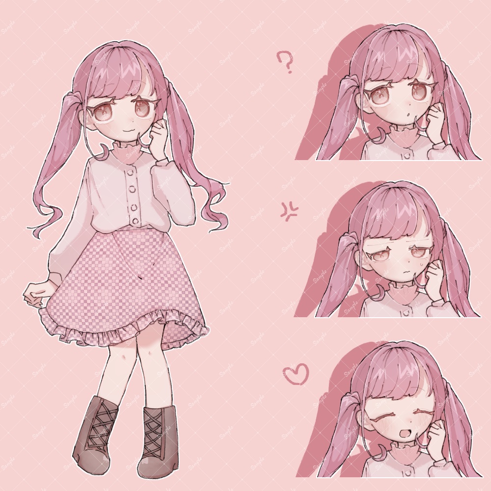 全身立ち絵_フリー素材_女の子2人セット