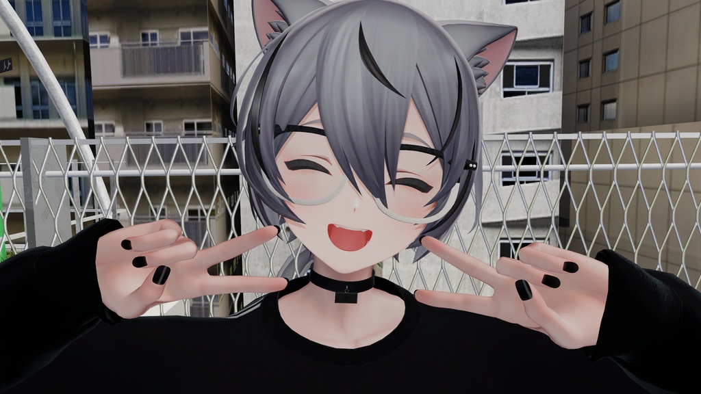 【無料】ウェリントンメガネ glasses 【10アバター対応】