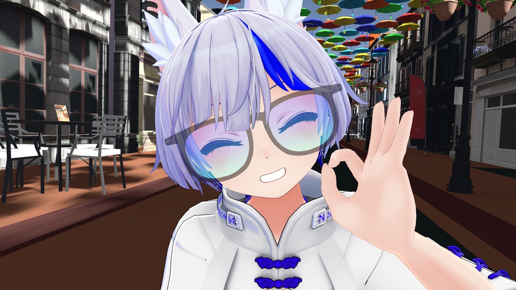 【無料】ウェリントンメガネ glasses 【10アバター対応】