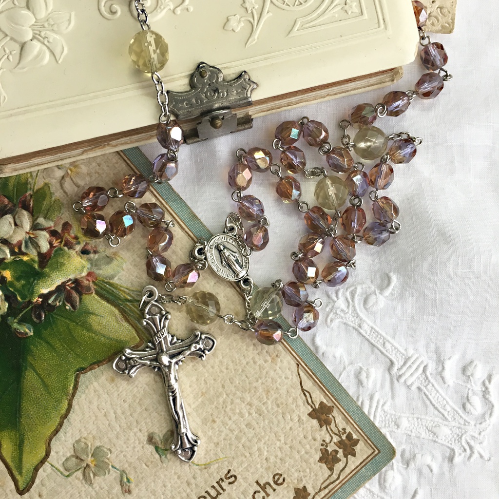 【 ロザリオ 】アレキ硝子 - alexandrite glass -