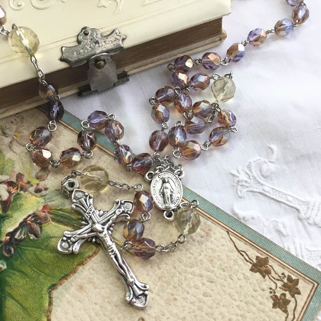 【 ロザリオ 】アレキ硝子 - alexandrite glass -