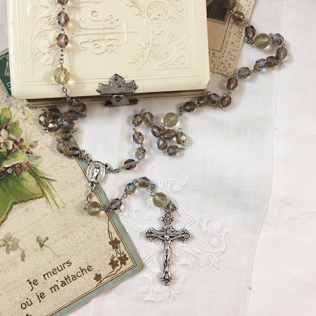 【 ロザリオ 】アレキ硝子 - alexandrite glass -