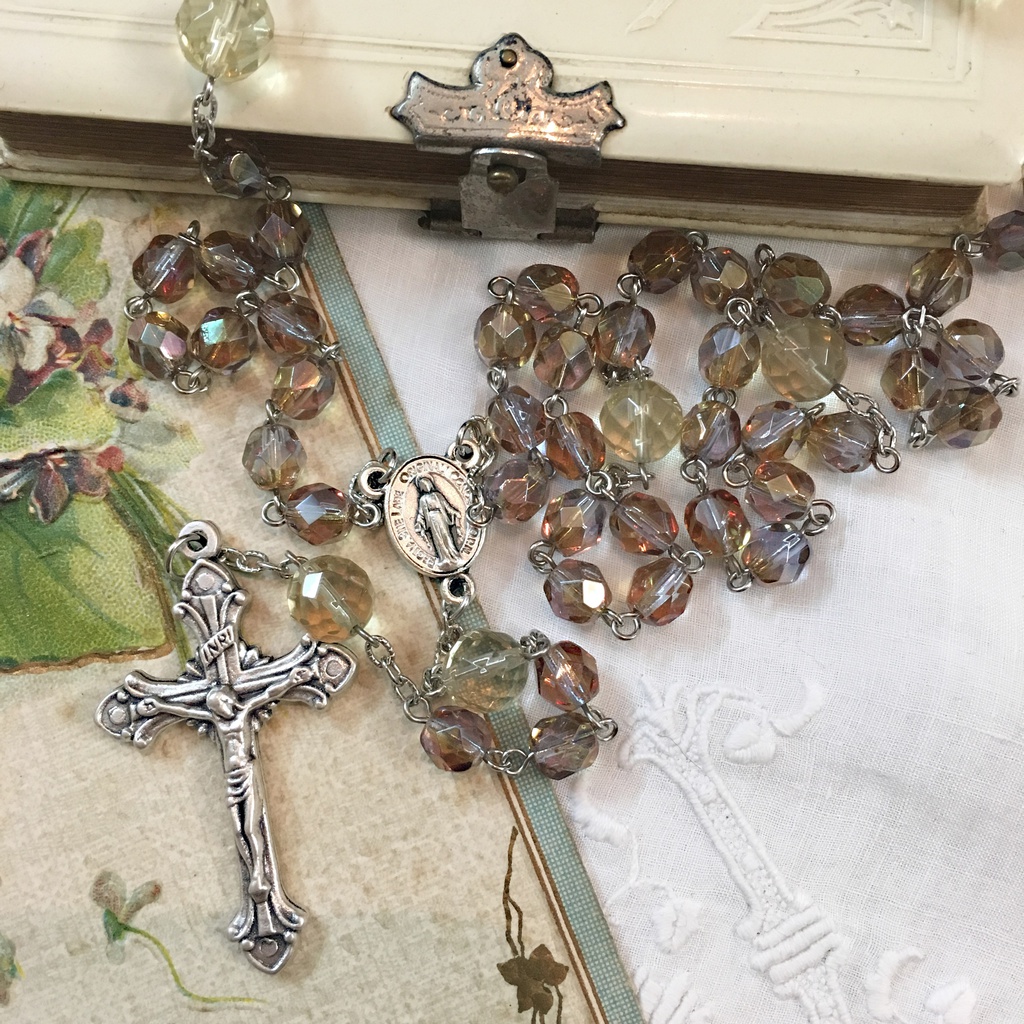 【 ロザリオ 】アレキ硝子 - alexandrite glass -