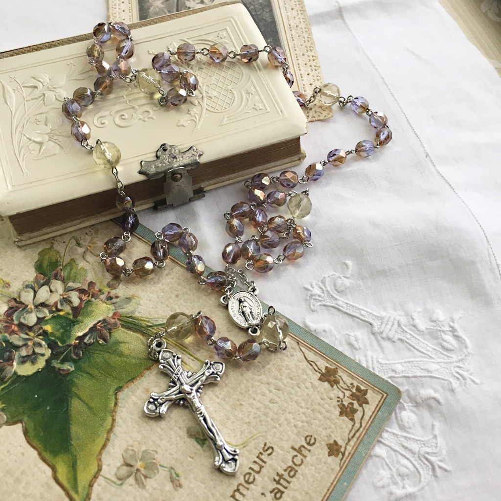 【 ロザリオ 】アレキ硝子 - alexandrite glass -