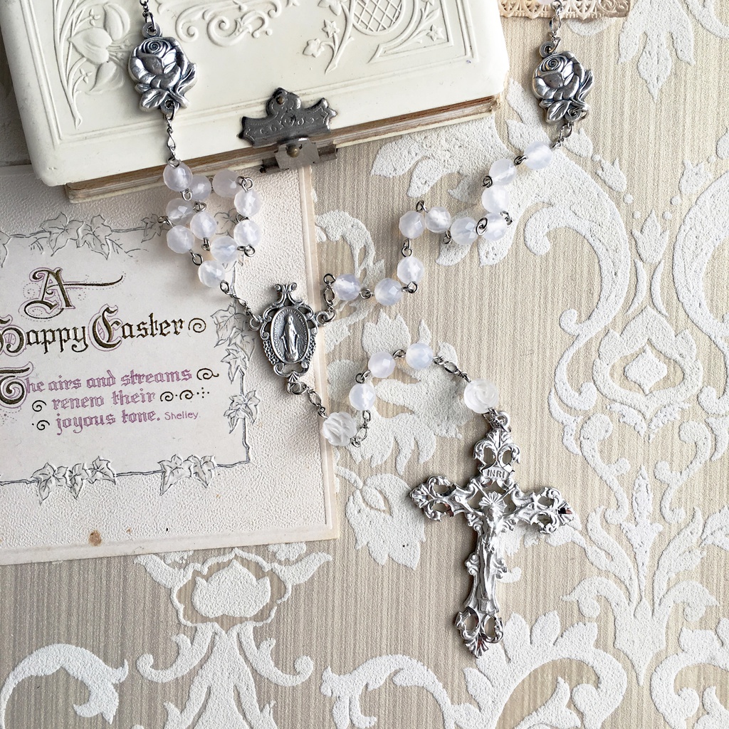 【 ロザリオ 】雪薔薇 - rosa blanc -