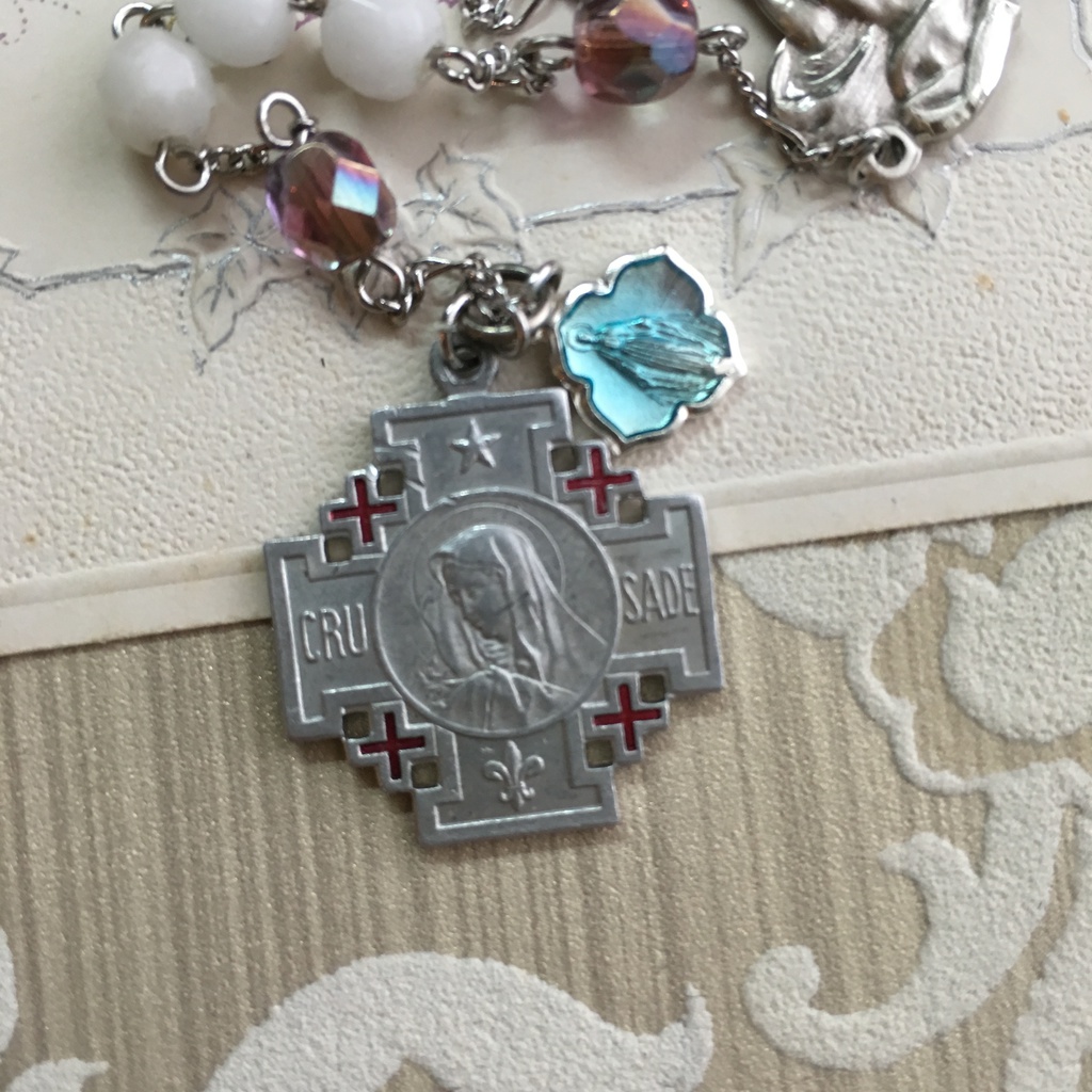 ※終了【 ロザリオ 】ヴィンテージダブル " 白鳩 " - Pigeon Blood -