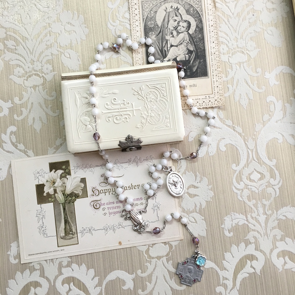 ※終了【 ロザリオ 】ヴィンテージダブル " 白鳩 " - Pigeon Blood -