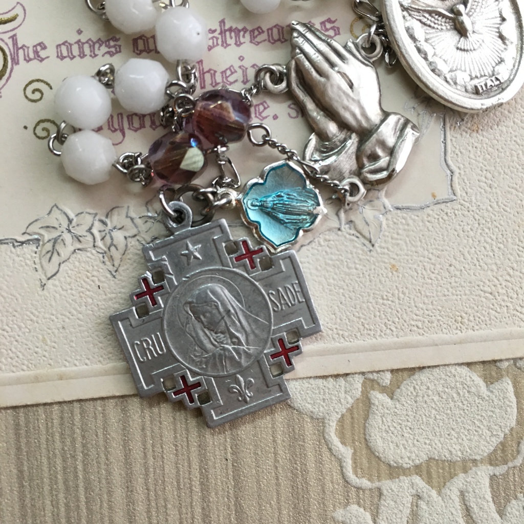 ※終了【 ロザリオ 】ヴィンテージダブル " 白鳩 " - Pigeon Blood -