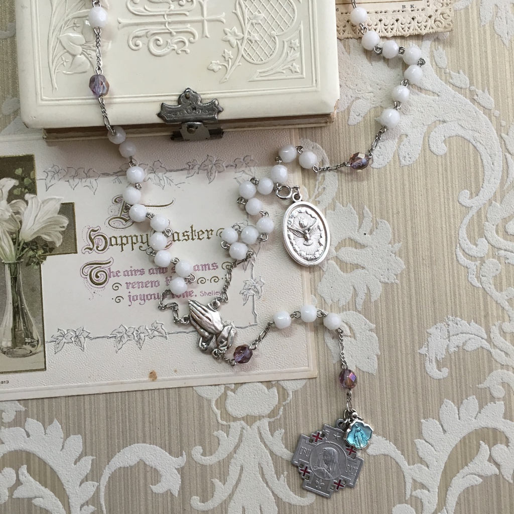 ※終了【 ロザリオ 】ヴィンテージダブル " 白鳩 " - Pigeon Blood -