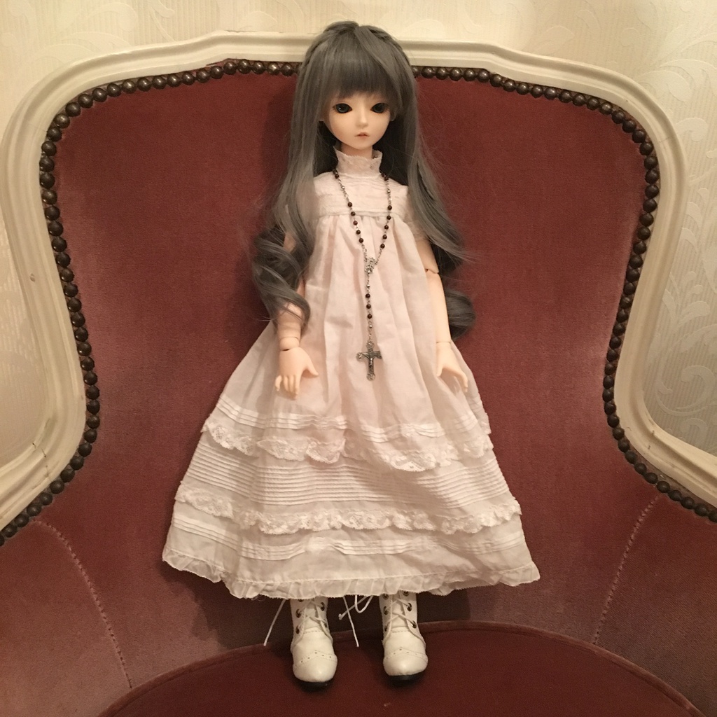 【 Dollサイズsetロザリオ 】Dupion - garnets -