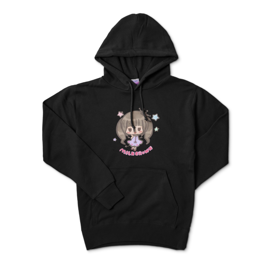 MILK CROWNパーカー でびるブラック