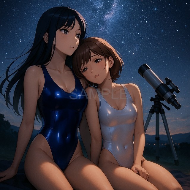 【DL版】百合レオタード幻想画集 vol.1｜艶やかで幻想的な二人の世界（全5枚）