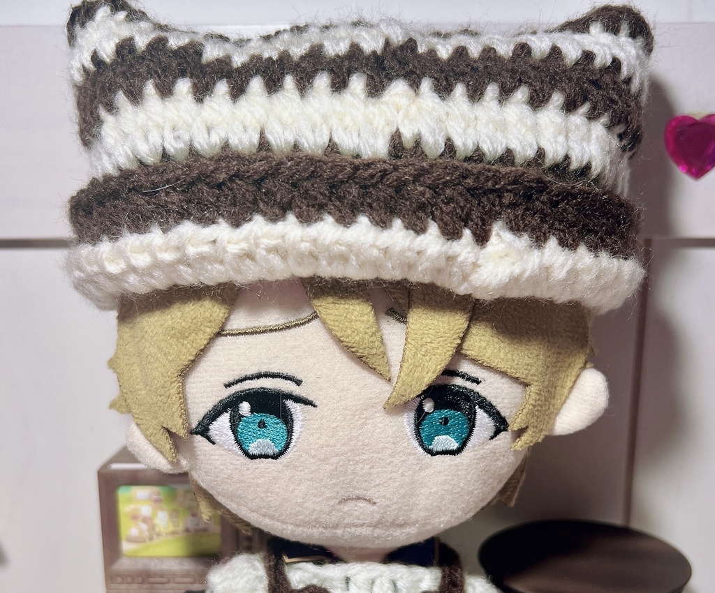 あんスタ ぬい服 猫耳帽子 ブラウン×オフホワイト