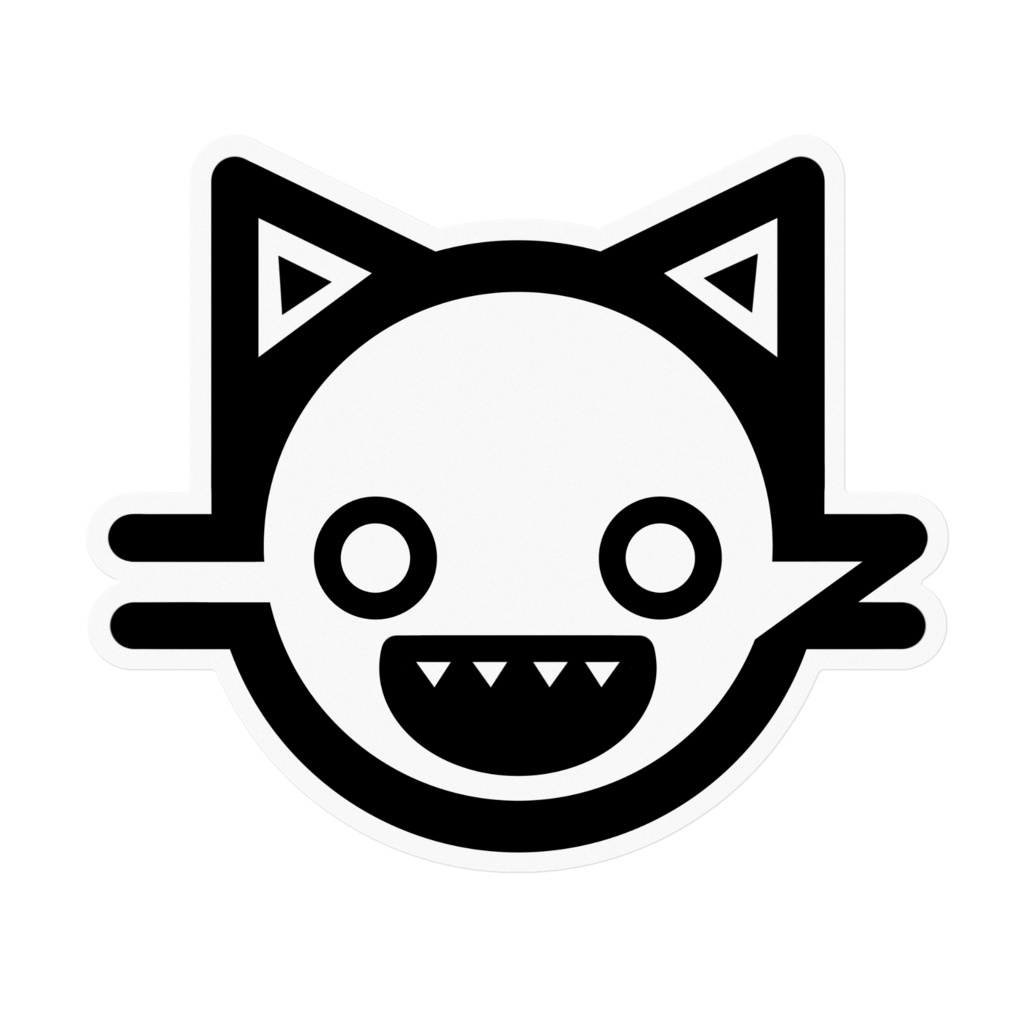 シロメ人類アイコン(クリアステッカー)