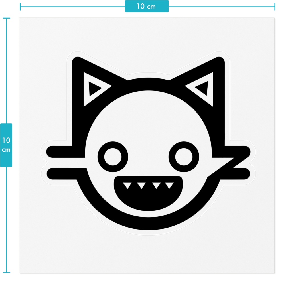 シロメ人類アイコン(クリアステッカー)