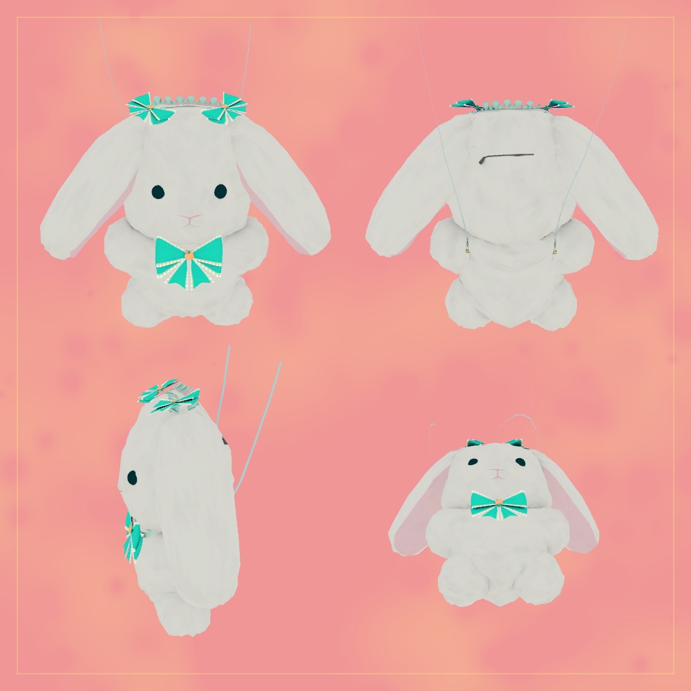 【3Dモデル】うさぎバッグ-Rabbit Bag【VRChat想定】