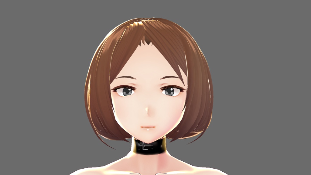 【VRoid用テクスチャ】首輪チョーカー（黒＆赤 2種類）