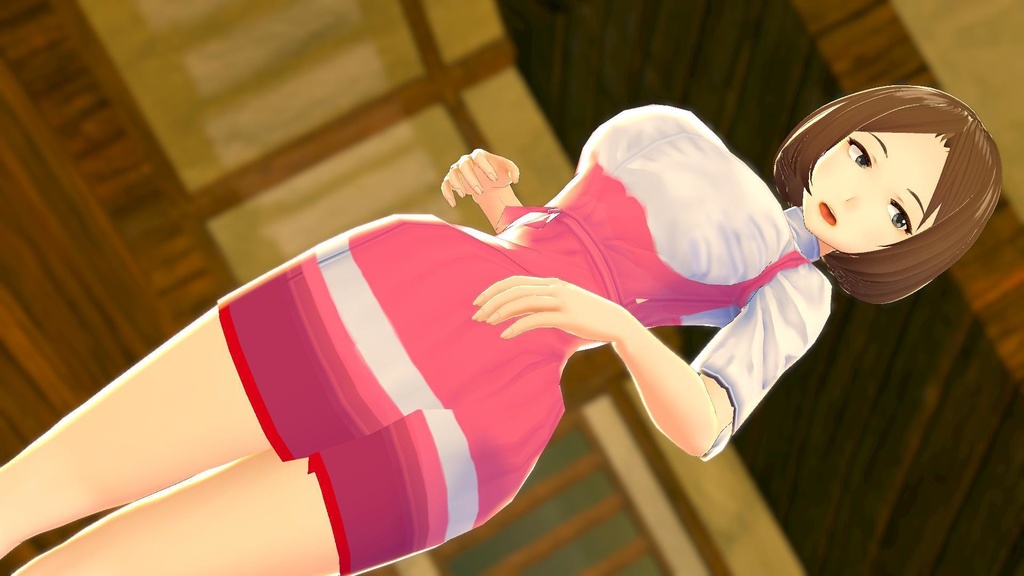 【vroid】アンミラ風ファミレス制服コスチューム