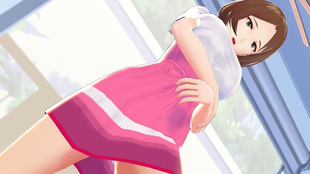 【vroid】アンミラ風ファミレス制服コスチューム