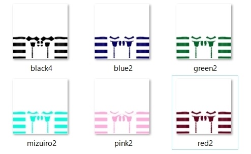 【VRoid】ボーダーニーソックス【色差分6種類】