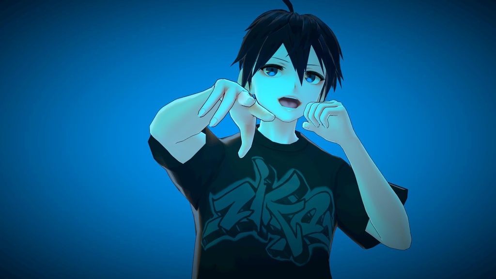 【VRoid】ストリートグラフティTシャツ4種類【男女兼用】